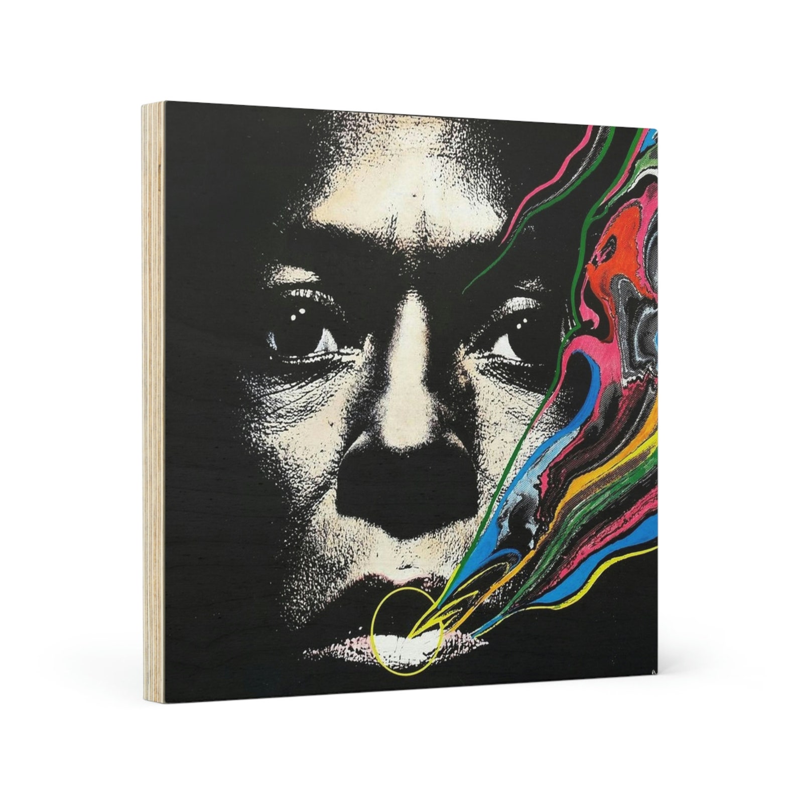 Miles Davis Wood Canvas, Canvas Art Painting, Wall Art Living Room