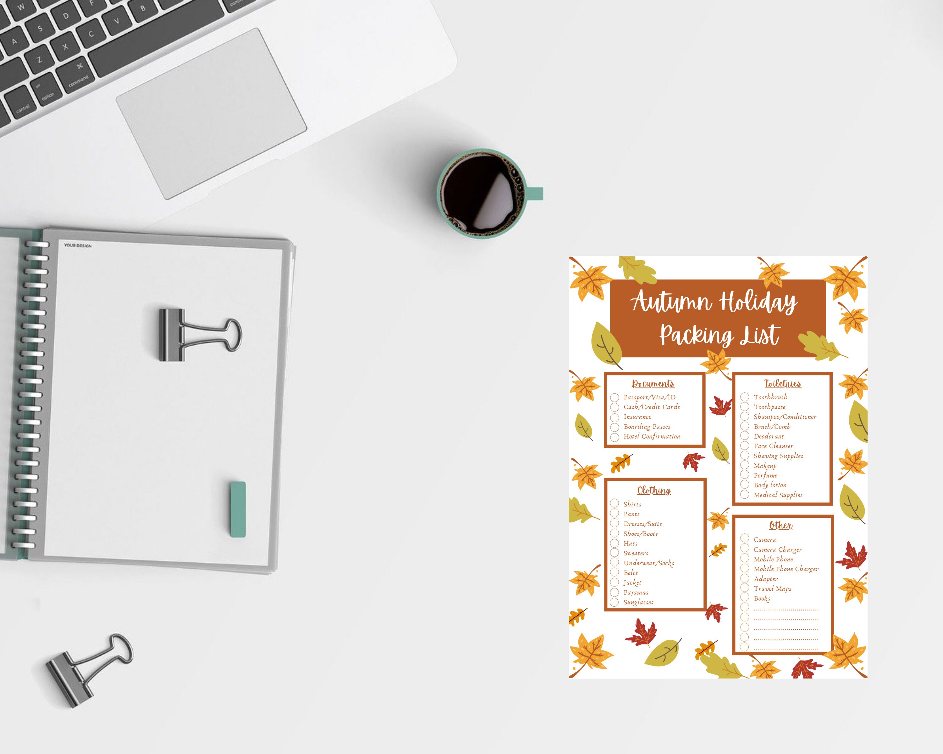 Printable Packing Checklist for Autumn Travel - Etsy
