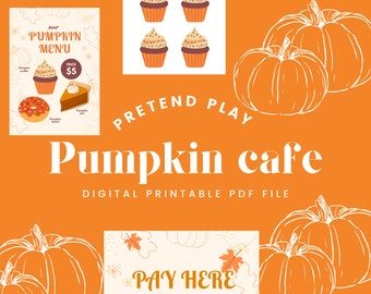 Printable Pumpkin Cafe Pretend Play