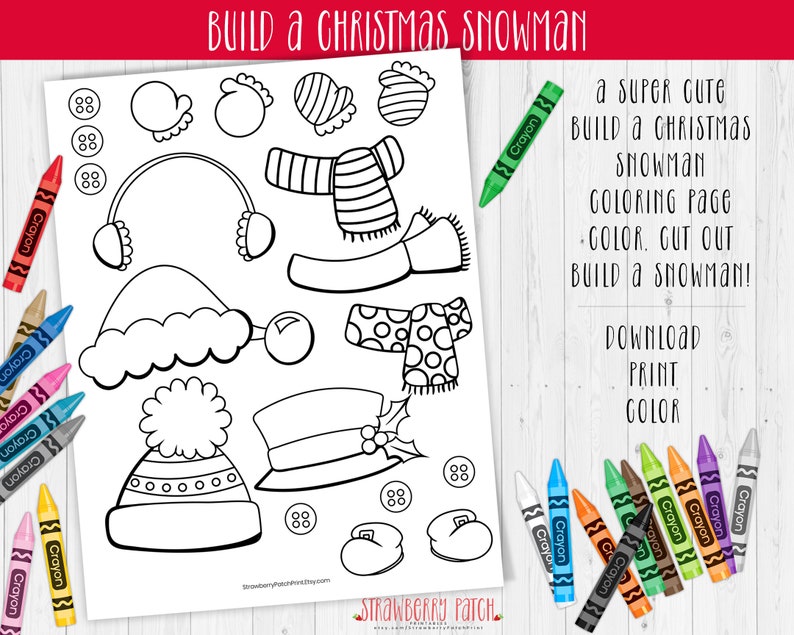 Build A Snowman Printable Make a Snowman Printable DIY