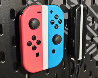 Nintendo Joycon Controller and Wrist Strap Holder for IKEA Skadis Pegboard