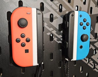 Nintendo Joycon Controller and Wrist Strap Holder for IKEA Skadis Pegboard - Left or Right Variations