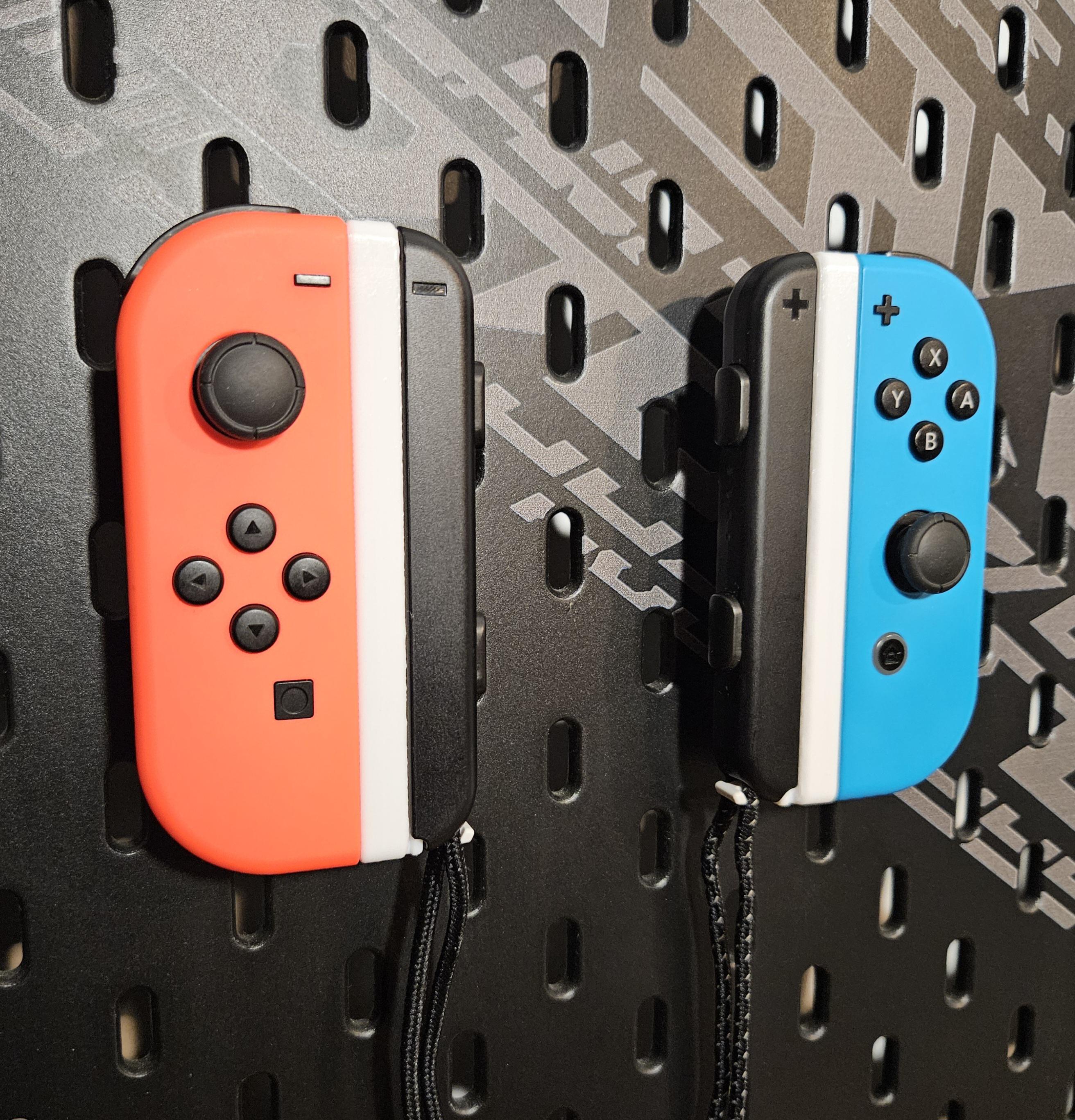 Nintendo Joycon Controller and Wrist Strap Holder for IKEA Skadis Pegboard - Left or Right Variations