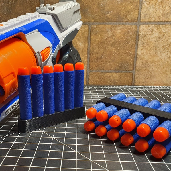 3D Printed - 6 or 12 Dart Holder Organizer - (For Regular Nerf Darts or Mega Darts)