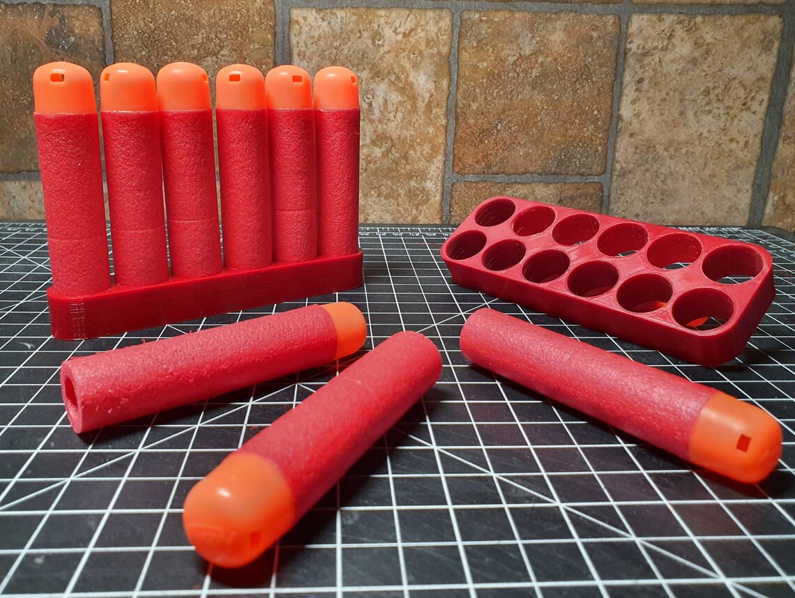 3D Printed 6 or 12 Dart Holder Organizer for Regular Nerf Etsy
