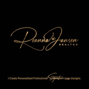 Personalized Realtor Logo, Custom Real Estate Logo, Handwritten Realtor Logo, Signature Realtor, Unique Realtor Logo,  Vector Realtor Logo