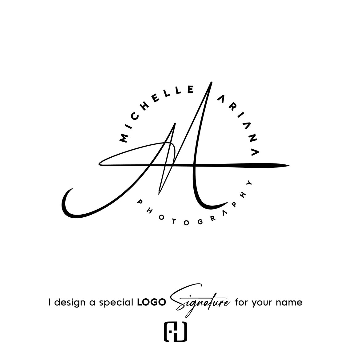Initials Circle Logo Signature Circle Logo Photography - Etsy