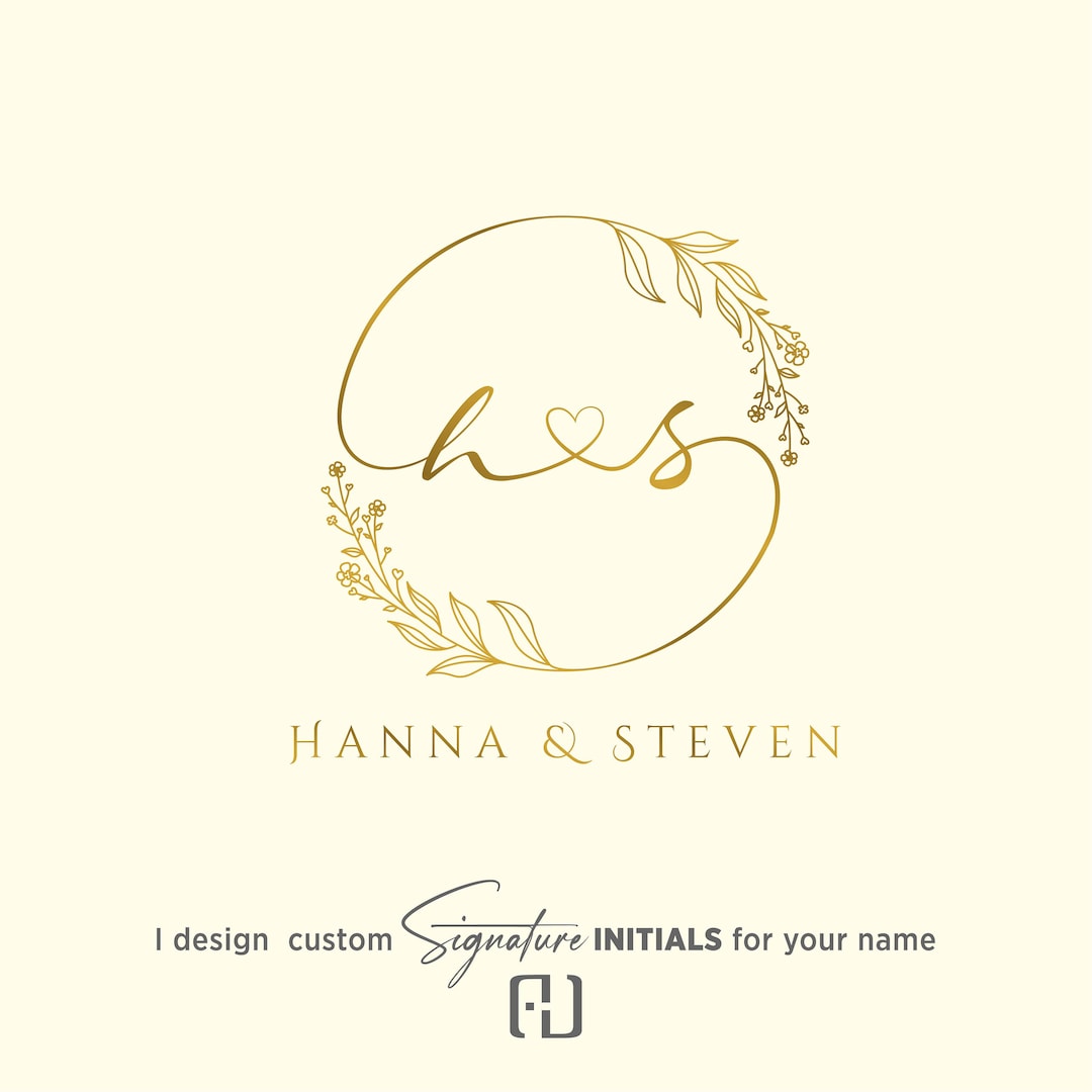 Wedding Logo Elegant Wedding Logo Custom Wedding Logo - Etsy