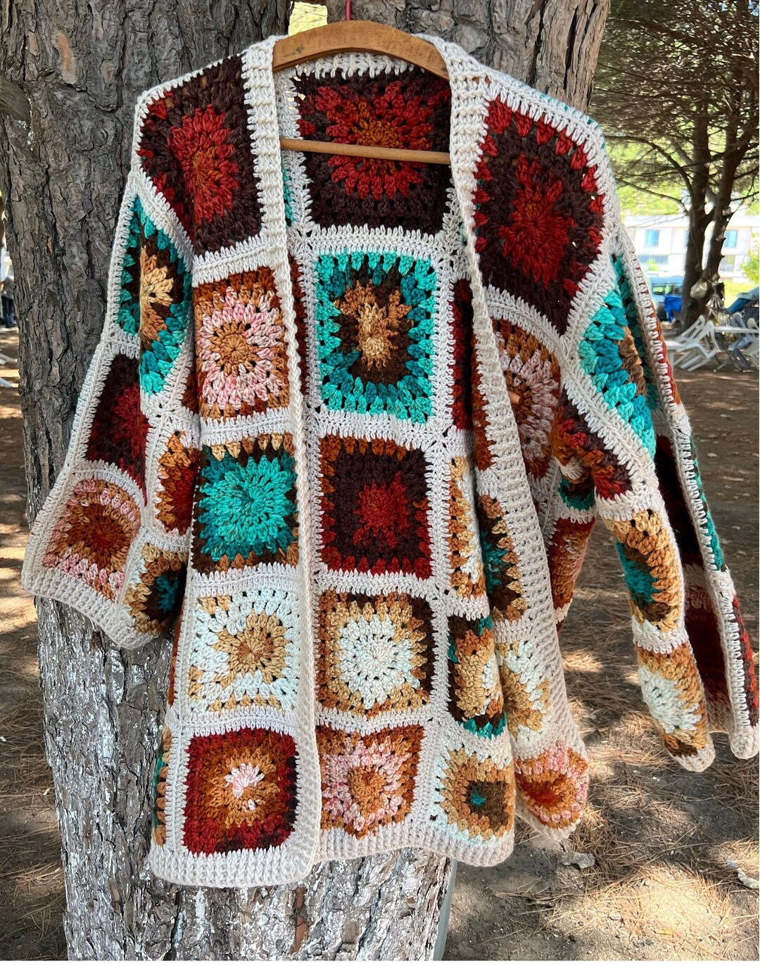 ウールクロッシェカーディガン how to: crochet hexagon granny square pullover - YouTube