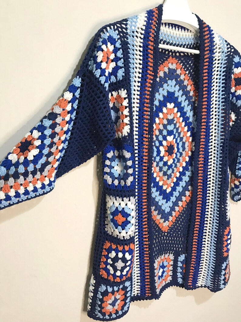 Crochet Cardigan for Woman Boho Crochet Cardigan 100% Cotton - Etsy