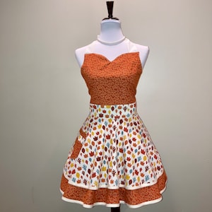 Damen Herbst Blätter Retro Style Schürze