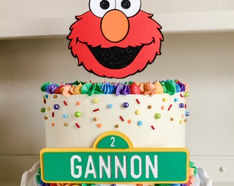 Elmo Cake Topper, Sesame Street Cake Topper, Cookie Monster Cake Topper, Elmo topper, Elmo Cake, Sesame Street Party