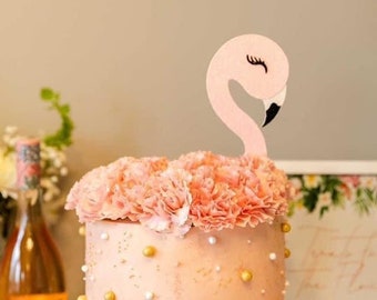 Flamingo head cake topper, flamingo cake topper, flamingo cake, flamingo head, flamingo bachelorette party decor, pink cake topper