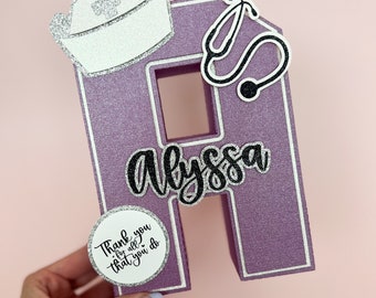 Custom Nurse Gift, Nurse Appreciation 3D Letter, Nursr 3D Letter, Nurse Gift, Nurse Appreciation Gift