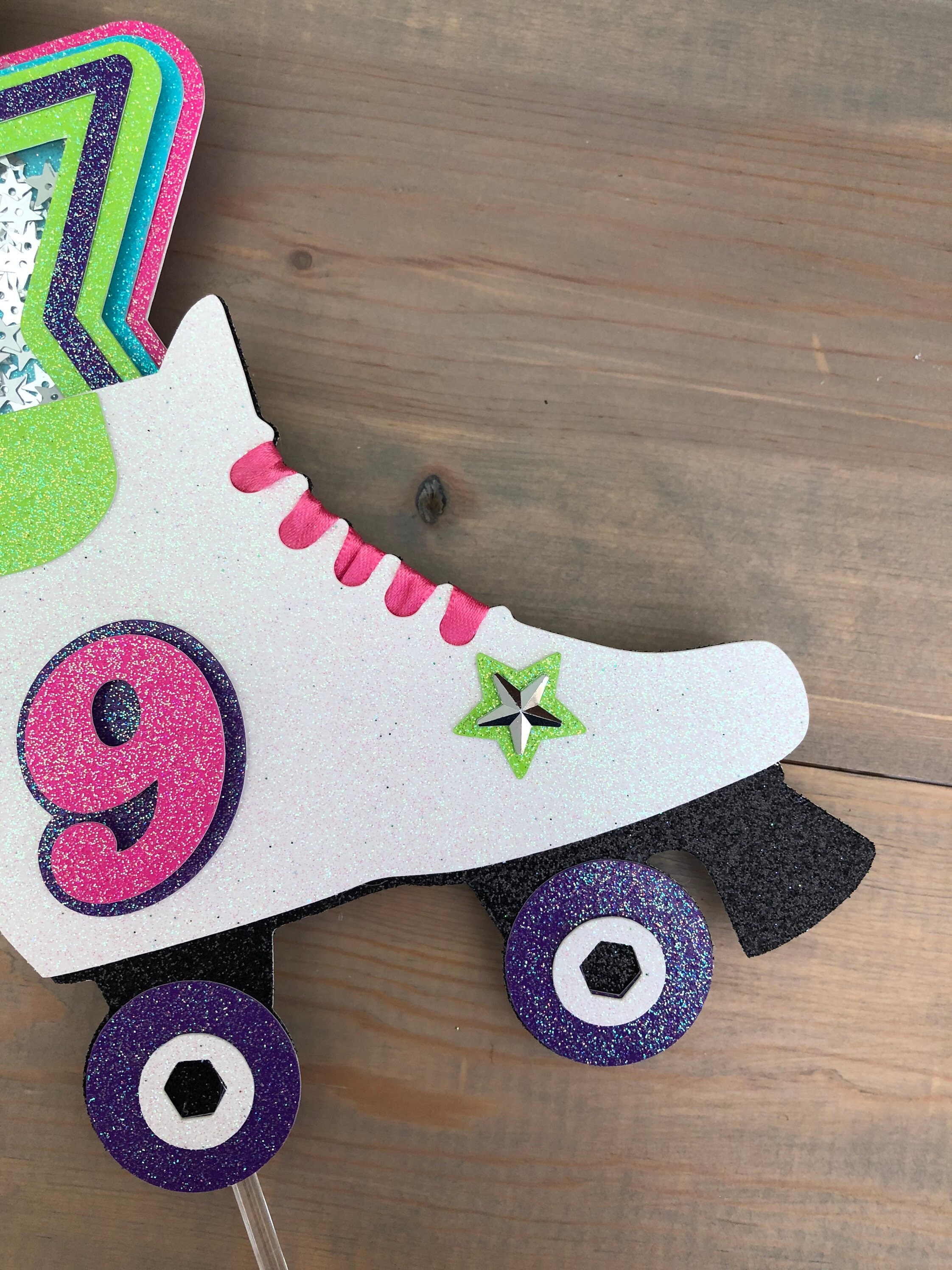 Roller Skate Cake Topper Roller Skate Topper Roller Skate Etsy