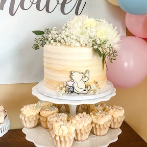 Winnie the Pooh Cake Topper, Pooh Cake Topper, Classic Winnie the Pooh Cake topper, classic Pooh baby shower