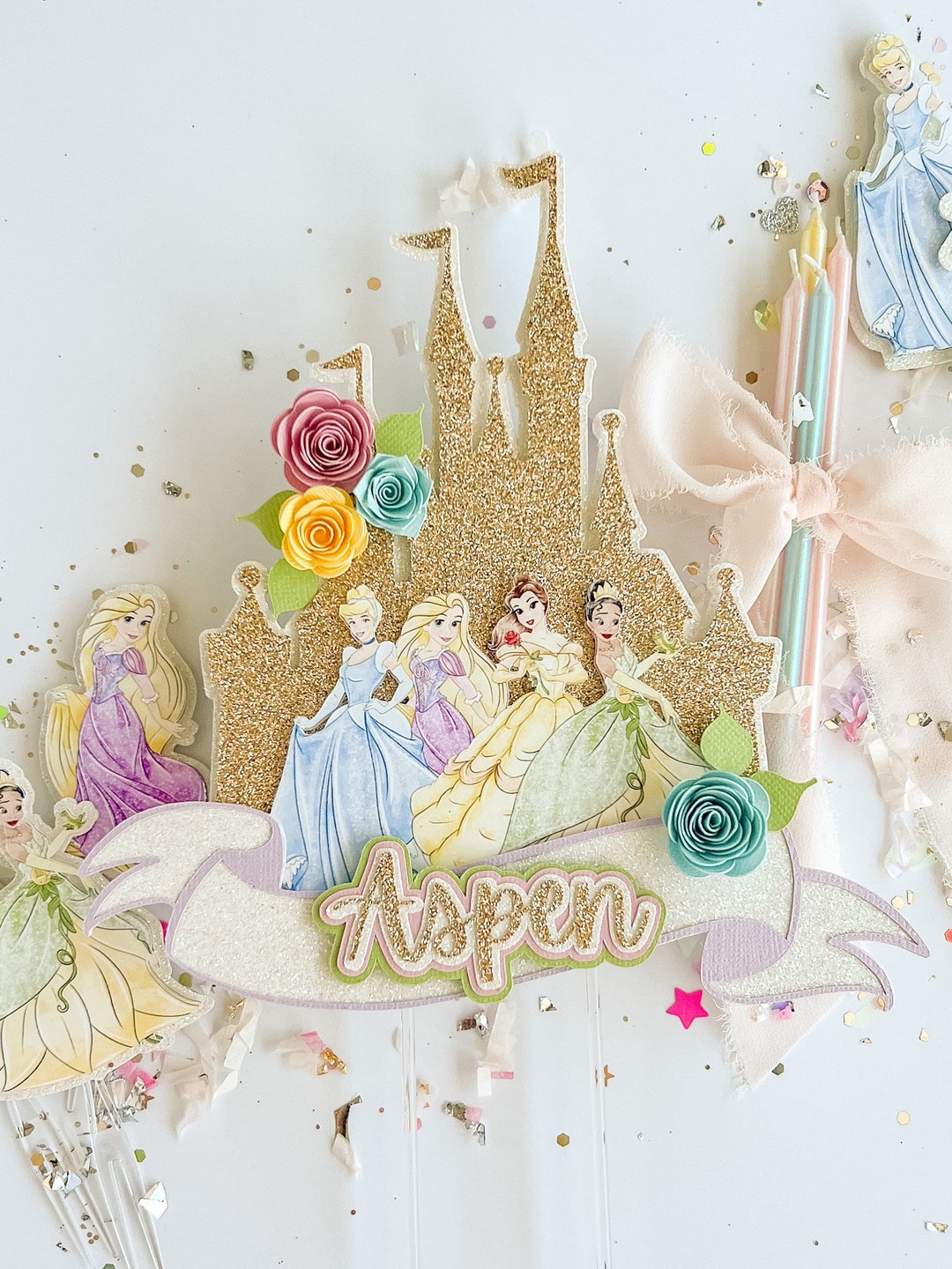 Vintage Disneyland Cake Topper, Magic Kingdom Cake Topper, Princess