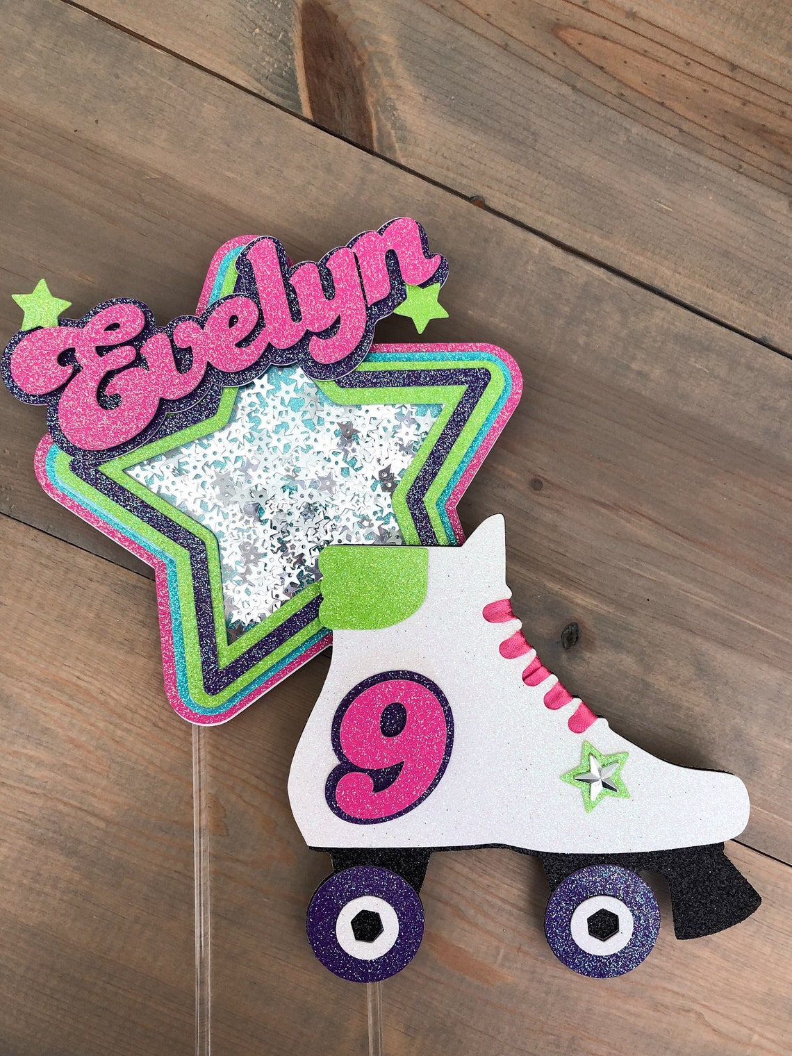 Roller Skate Cake Topper Roller Skate Topper Roller Skate Etsy