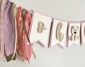We Can Bearly Wait Banner, Bear Banner, Bearly Wait Shower Decor, Teddy Bear Shower,  Oh Baby Banner, We Can Bearly Wait