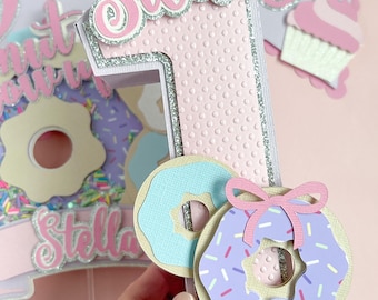 Donut Grow Up 3D Number, Sweet One Birthday Decor