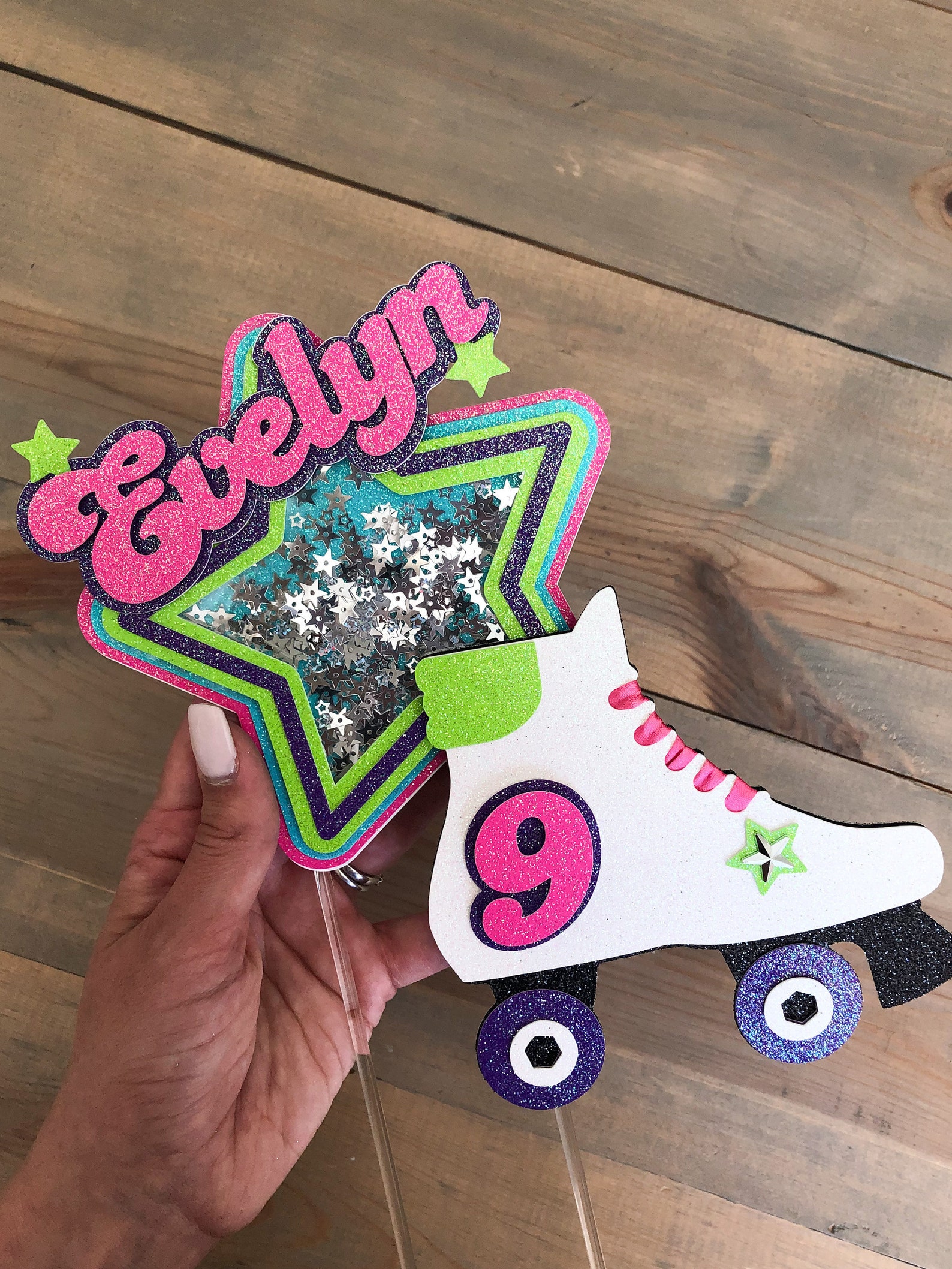 Roller Skate Cake Topper Roller Skate Topper Roller Skate Etsy