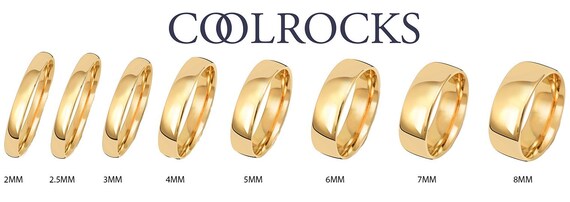 Solid 9ct Yellow Gold Traditional Court Wedding Ring From 2mm 8mm