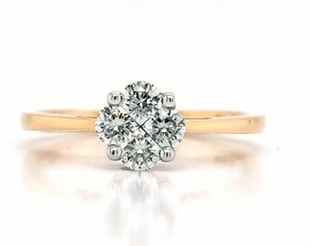 18ct Yellow Gold Solitaire Engagement Ring, 18ct Yellow Gold, Size L, Hallmarked, 0.40ct Diamond Weight