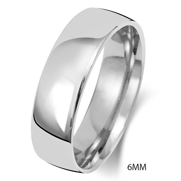 Platinum Slight Court Wedding Ring From 2mm 6mm Widths Classic