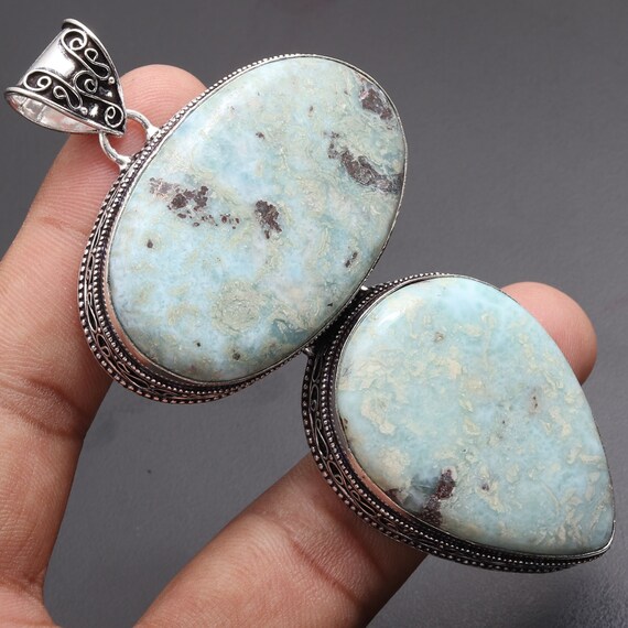 Buy Natural Larimar Gemstone Jewelry Moonstone Vintage Style
