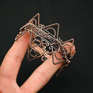 Handmade Copper Wire Wrap Cuff Bracelet Copper Wire Wrapped Adjustable Big Cuff Bangle Beautiful Copper Wire Jewelry Design Cuff For Women