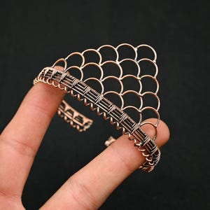 Amazing Copper Wire Wrap Cuff Bracelet Copper Wire Wrapped Big Cuff Bangle Copper Wire Jewelry Handmade Design Cuff Gift For Birthday