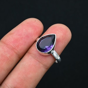 Amethyst Ring 925 Sterling Silver Ring Handmade Ring Gemstone Ring Amazing Amethyst Jewelry Ring For Women Unique Gifts Ring