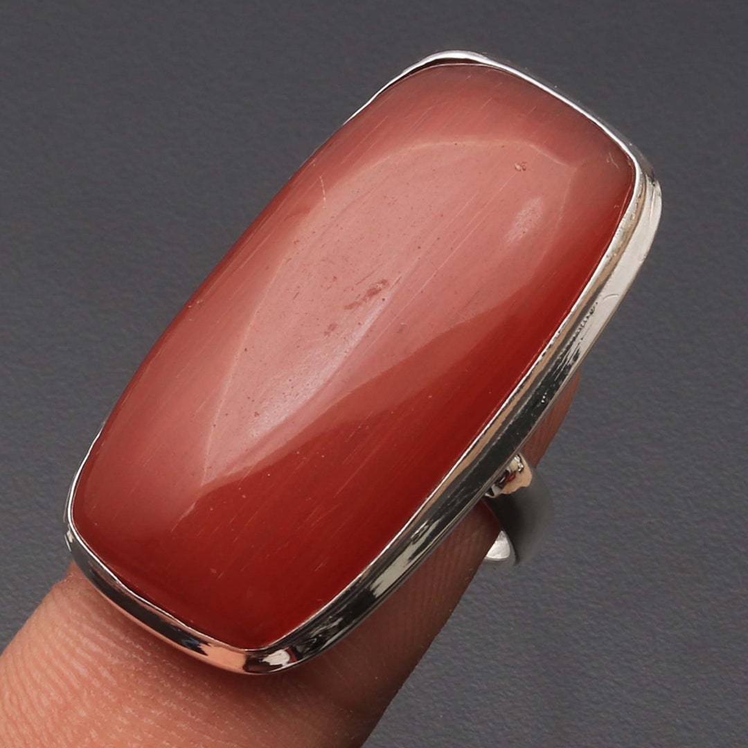 Cats Eye Ring Woman Gemstone Ring Jewellery Gift for Girl Ring Etsy