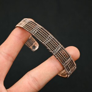 Copper Wire Wrap Cuff Bracelet Copper Wire Wrapped Adjustable Cuff Bangle Gorgeous Copper Wire Jewelry Handmade Design Cuff For Mom