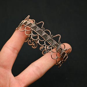 Handmade Copper Wire Wrap Cuff Bracelet Copper Wire Wrapped Adjustable Big Cuff Bangle Mesmerizing Copper Wire Jewelry Design Cuff For Mom