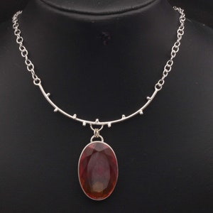 Ametrine Quartz Necklace Woman Necklace Jewelry Gift For Her Sterling Silver Plated Gift For Girl Necklace Pendant Jewelry XY401