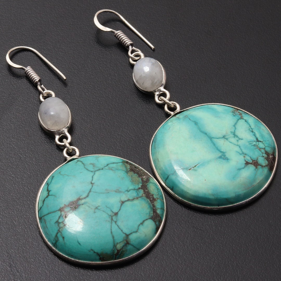 Pendientes De Gota De Piedra Lunar De Plata 925 Pendientes Celta/estrella De Mar/oro Rosa