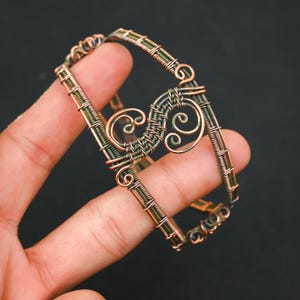 Copper Wire Wrap Cuff Bracelet Copper Wire Wrapped Adjustable Cuff Gemstone Bangle Copper Wire Jewelry Handmade Design Cuff Gift For Mother