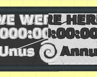 Unus Annus embroidered patch file *FILE DOWNLOAD ONLY*