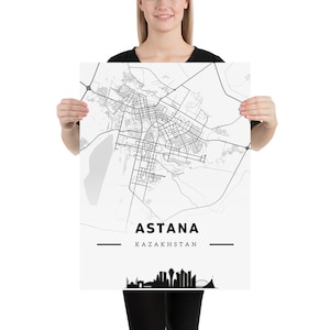 Astana Wall Art Decor (Nursultan) - Capital City Poster, Kazakhstan