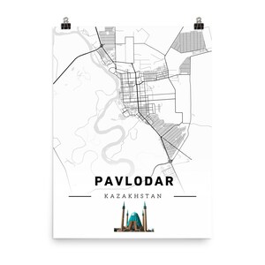 Pavlodar Wall Art Decor - Modern City Poster, Kazakhstan