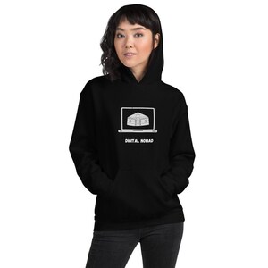 Digital Nomad Athletic Black Hoodie - For Women