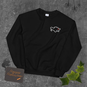 Almaty Sweatshirt Pin Map for Men - Stylish, Cotton, Athletic, Kazakhstan