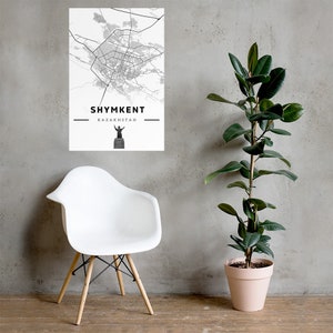 Shymkent Wall Art Decor - Modern City Poster, Kazakhstan