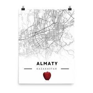 Almaty Wall Art Decor - City of Apples Poster, Kazakhstan