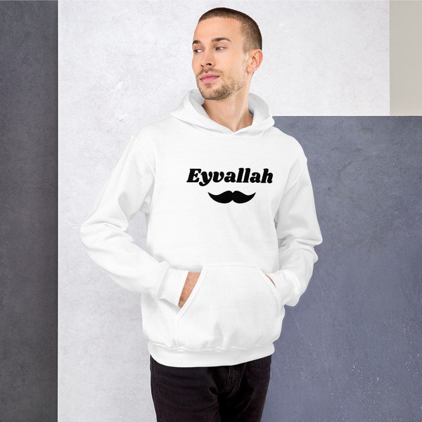 Funny Turkish Hoodie for Men - Eyvallah Moustache