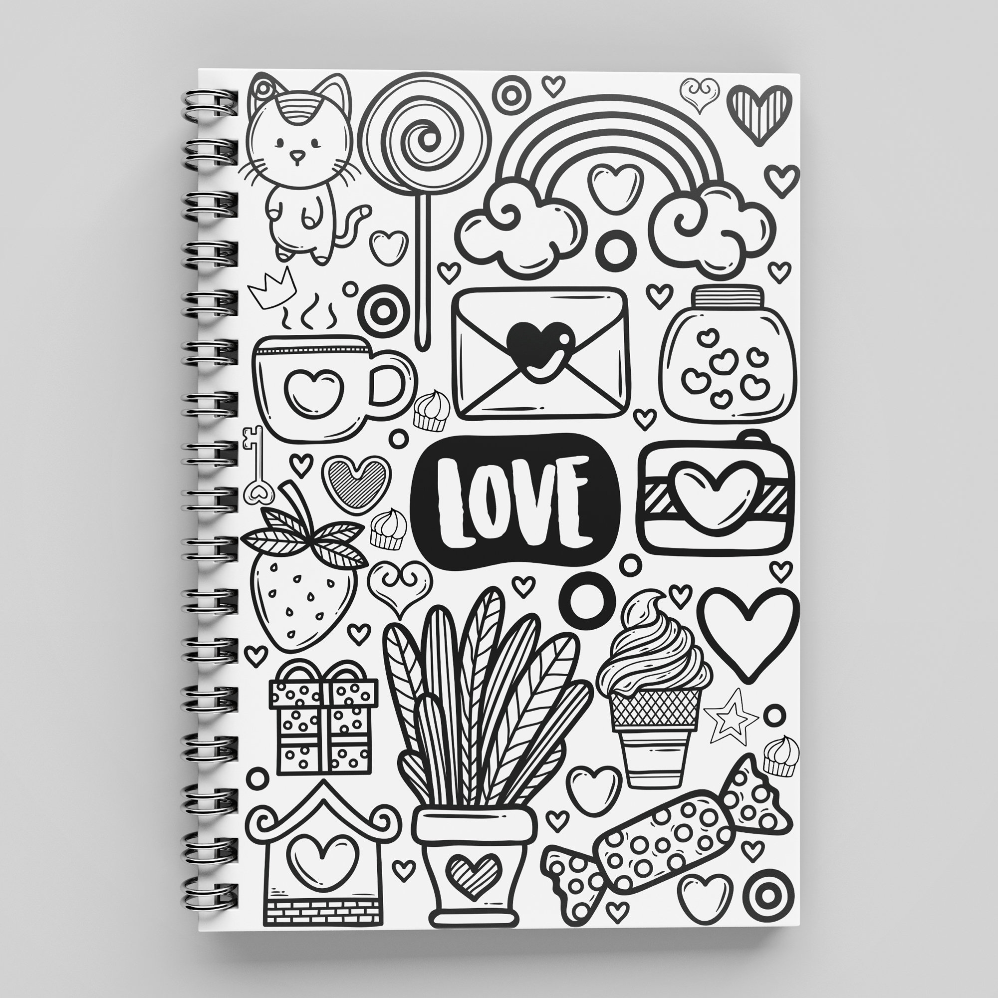 Coloring Book Notebook A5 Paintable Cover Notebook Etsy