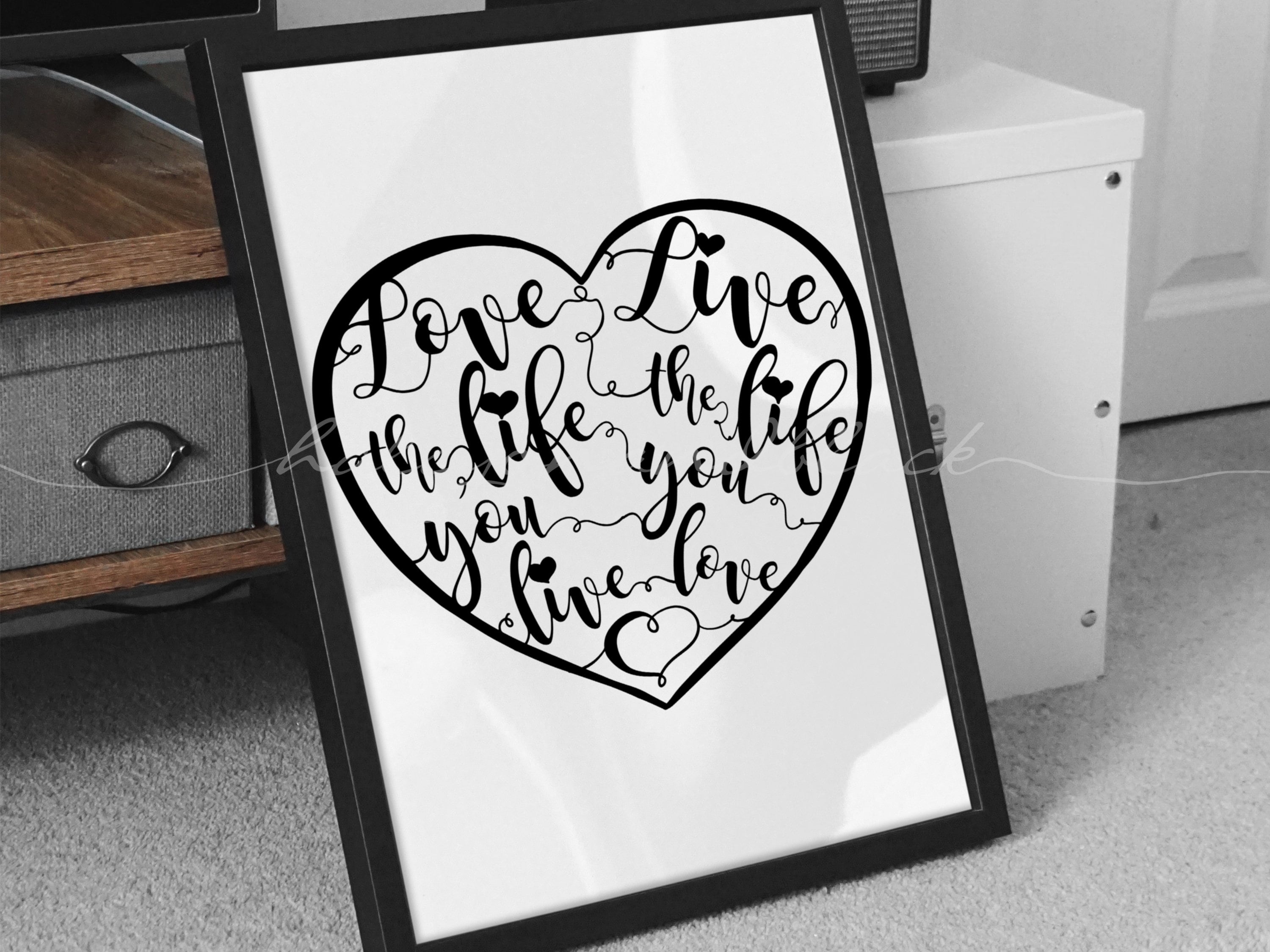 Ama la vida que vives vive la vida que amas SVG Etsy