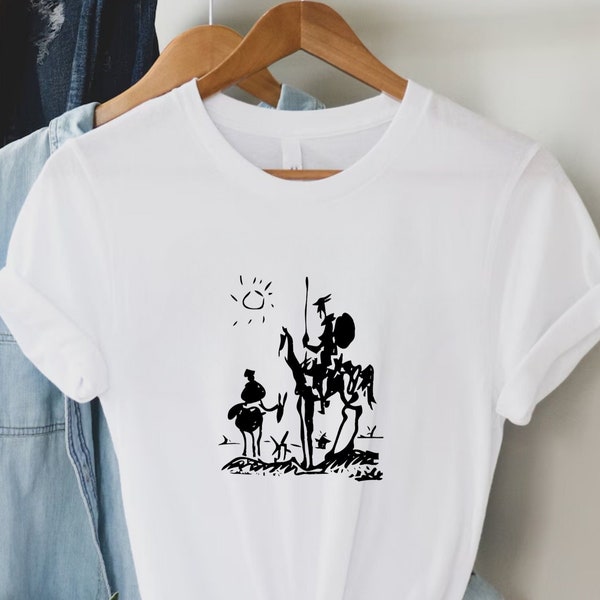 Picasso Art Shirt, Picasso Print, Line Art T Shirt, Don Quixote Art Gift