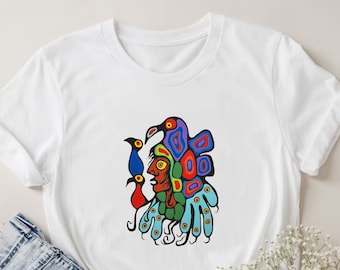 Chemise d'art autochtone, impression d'art autochtone, Norval Morrisseau Art